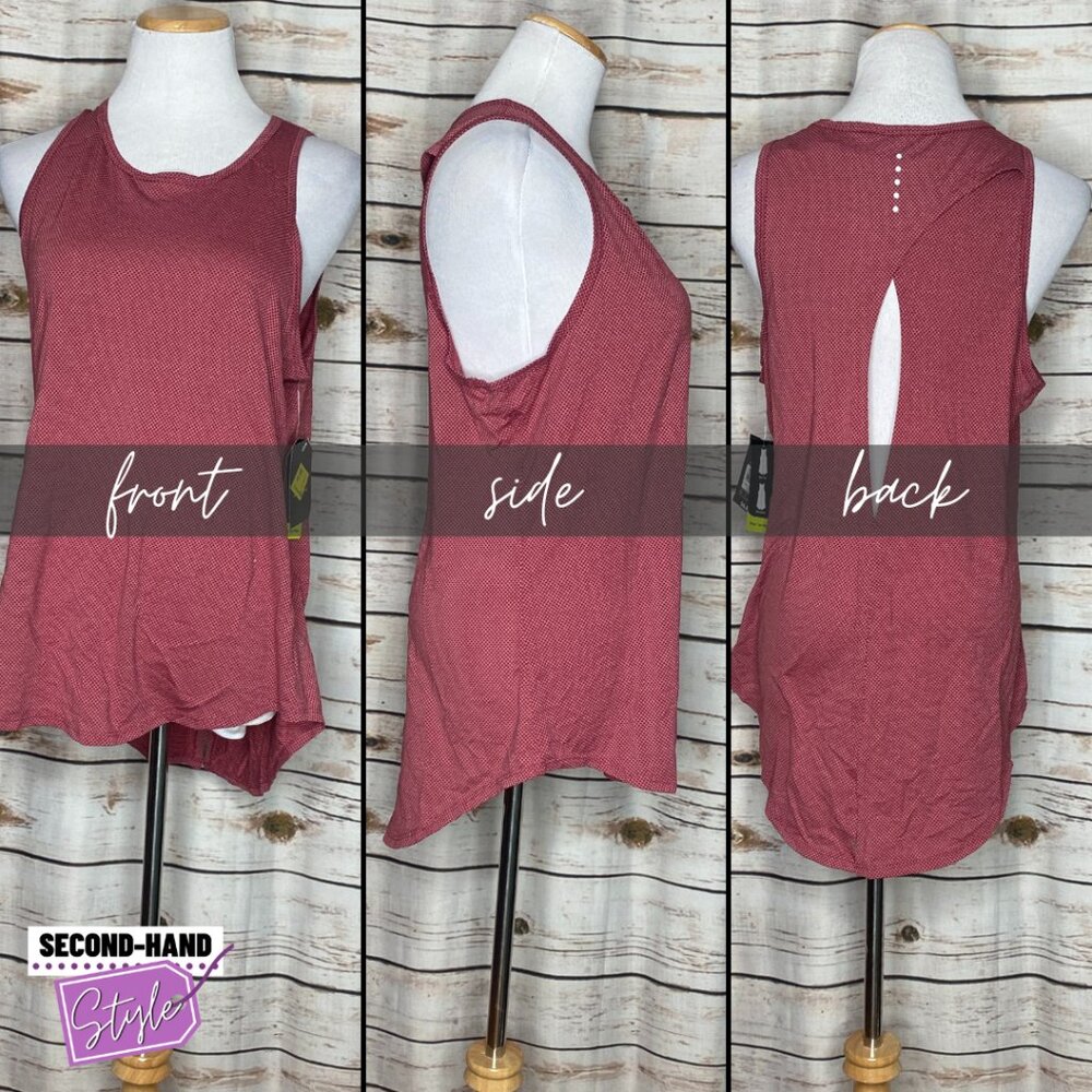 Workout Tank with Open Back and High-Low Hem